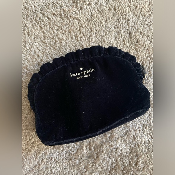kate spade Handbags - NWOT Kate Spade ♠️ Velvet Ruffle Makeup bag